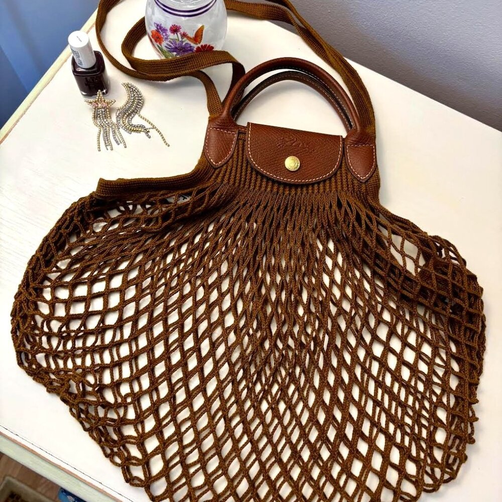 Longchamp Le Pliage Filet Mesh Bag Large